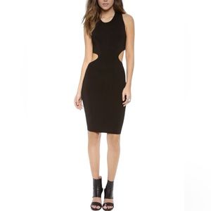 NWT AQ/AQ Volt Midi black cut out sexy party date night clubbing dress size 8